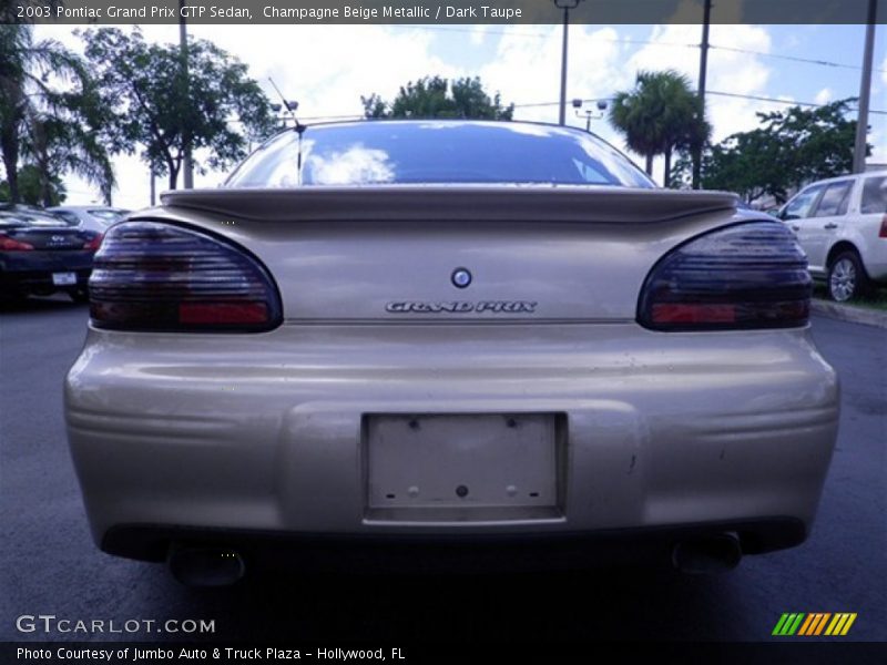 Champagne Beige Metallic / Dark Taupe 2003 Pontiac Grand Prix GTP Sedan