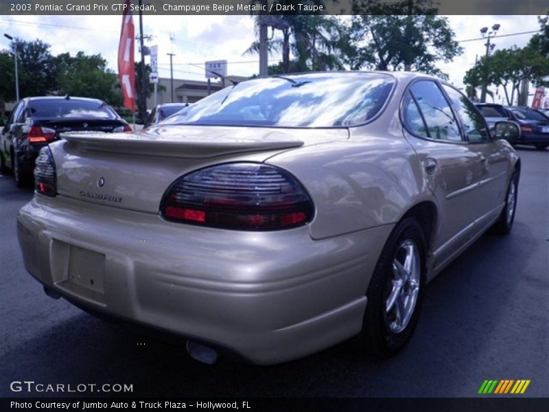 Champagne Beige Metallic / Dark Taupe 2003 Pontiac Grand Prix GTP Sedan