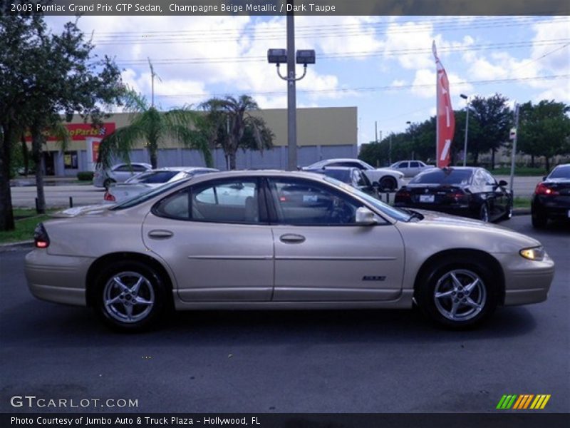 Champagne Beige Metallic / Dark Taupe 2003 Pontiac Grand Prix GTP Sedan