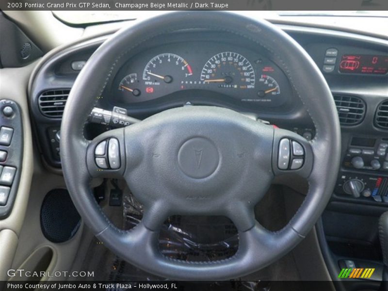 Champagne Beige Metallic / Dark Taupe 2003 Pontiac Grand Prix GTP Sedan
