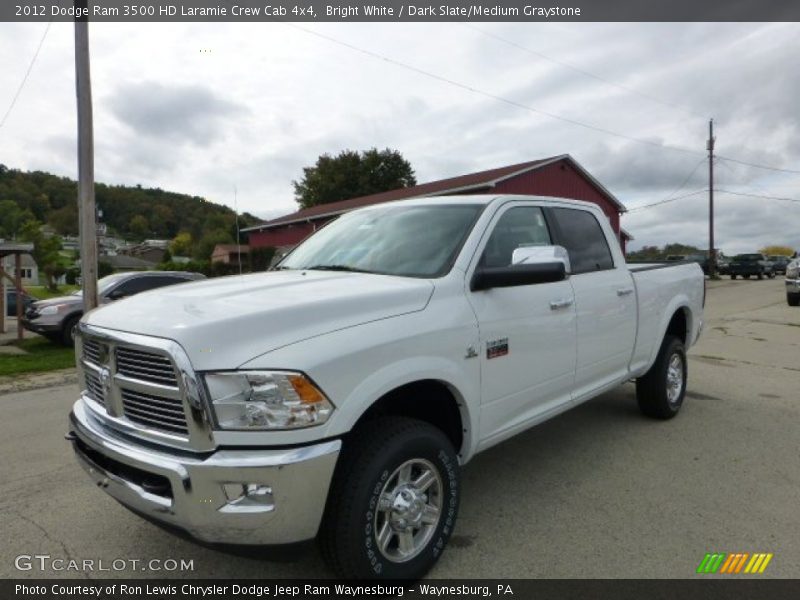 Bright White / Dark Slate/Medium Graystone 2012 Dodge Ram 3500 HD Laramie Crew Cab 4x4