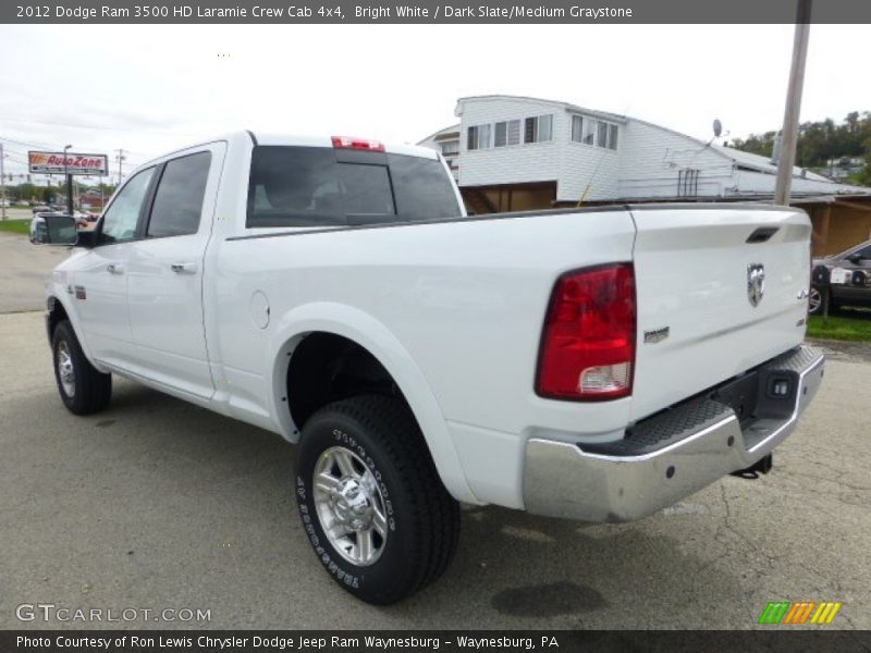 Bright White / Dark Slate/Medium Graystone 2012 Dodge Ram 3500 HD Laramie Crew Cab 4x4