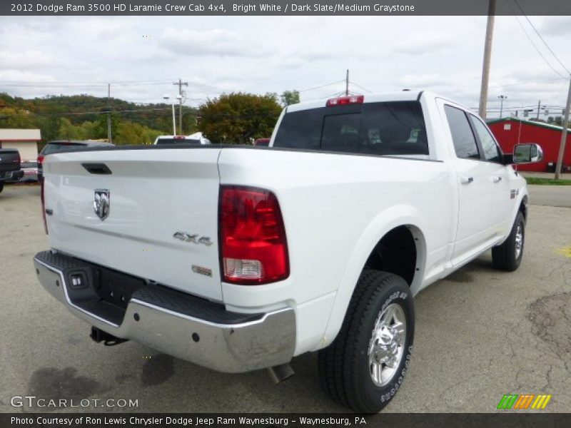 Bright White / Dark Slate/Medium Graystone 2012 Dodge Ram 3500 HD Laramie Crew Cab 4x4