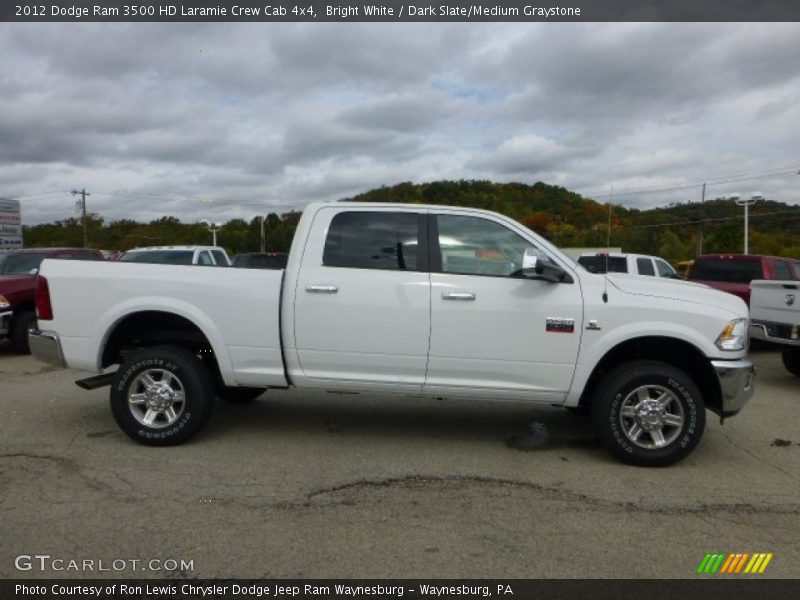 Bright White / Dark Slate/Medium Graystone 2012 Dodge Ram 3500 HD Laramie Crew Cab 4x4
