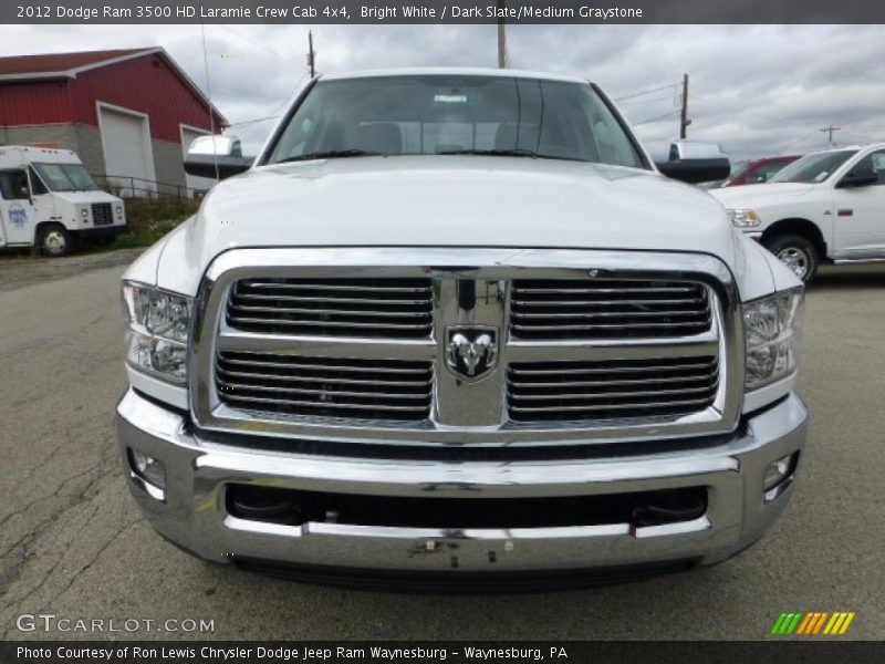 Bright White / Dark Slate/Medium Graystone 2012 Dodge Ram 3500 HD Laramie Crew Cab 4x4
