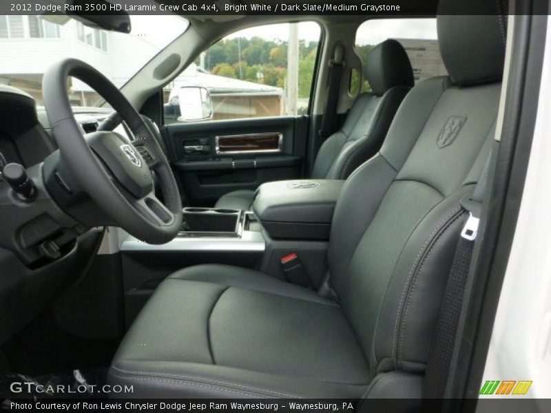 Bright White / Dark Slate/Medium Graystone 2012 Dodge Ram 3500 HD Laramie Crew Cab 4x4