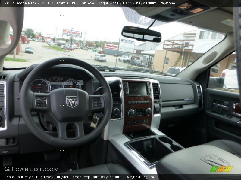 Bright White / Dark Slate/Medium Graystone 2012 Dodge Ram 3500 HD Laramie Crew Cab 4x4
