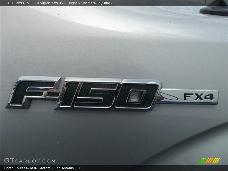 Ingot Silver Metallic / Black 2013 Ford F150 FX4 SuperCrew 4x4