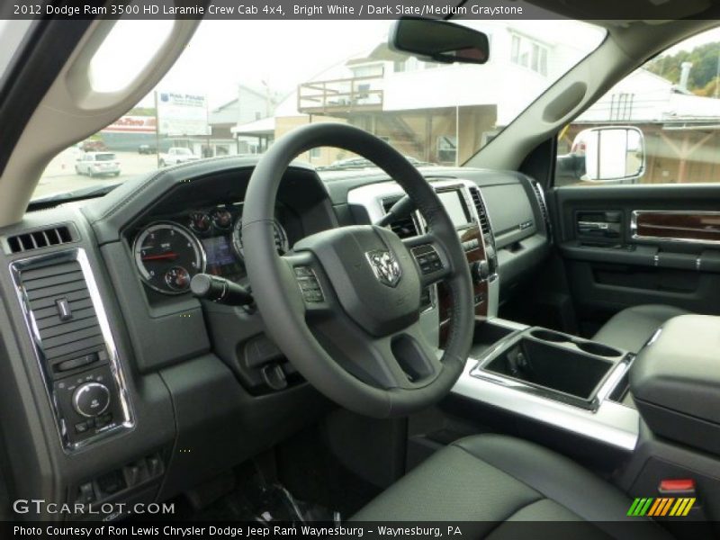 Bright White / Dark Slate/Medium Graystone 2012 Dodge Ram 3500 HD Laramie Crew Cab 4x4