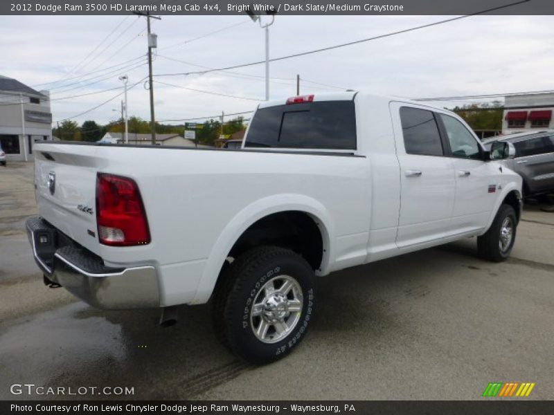 Bright White / Dark Slate/Medium Graystone 2012 Dodge Ram 3500 HD Laramie Mega Cab 4x4