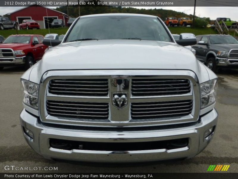 Bright White / Dark Slate/Medium Graystone 2012 Dodge Ram 3500 HD Laramie Mega Cab 4x4