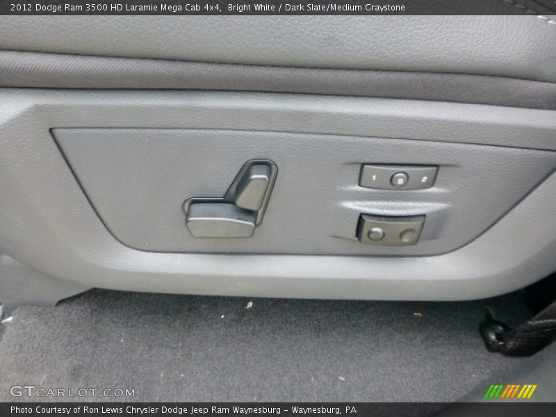 Bright White / Dark Slate/Medium Graystone 2012 Dodge Ram 3500 HD Laramie Mega Cab 4x4
