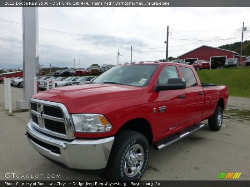 Flame Red / Dark Slate/Medium Graystone 2012 Dodge Ram 3500 HD ST Crew Cab 4x4