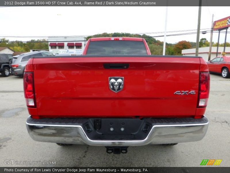 Flame Red / Dark Slate/Medium Graystone 2012 Dodge Ram 3500 HD ST Crew Cab 4x4