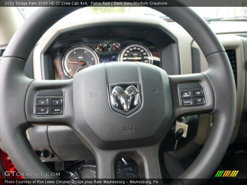 Flame Red / Dark Slate/Medium Graystone 2012 Dodge Ram 3500 HD ST Crew Cab 4x4