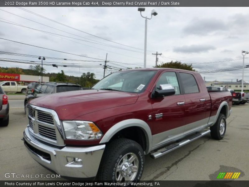 Deep Cherry Red Crystal Pearl / Dark Slate 2012 Dodge Ram 3500 HD Laramie Mega Cab 4x4