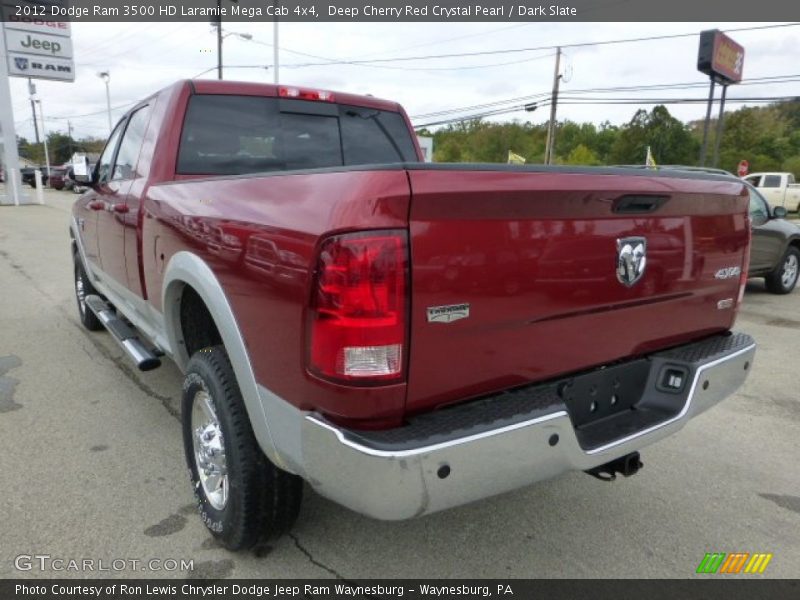 Deep Cherry Red Crystal Pearl / Dark Slate 2012 Dodge Ram 3500 HD Laramie Mega Cab 4x4