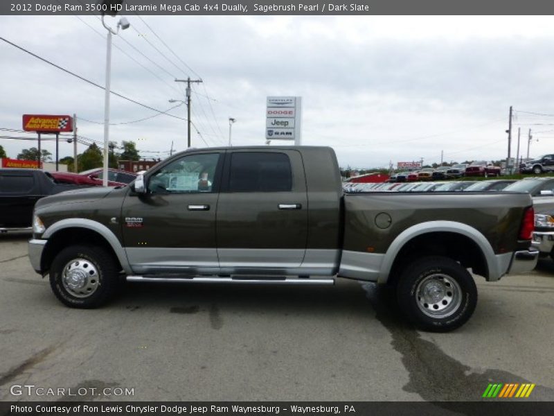  2012 Ram 3500 HD Laramie Mega Cab 4x4 Dually Sagebrush Pearl