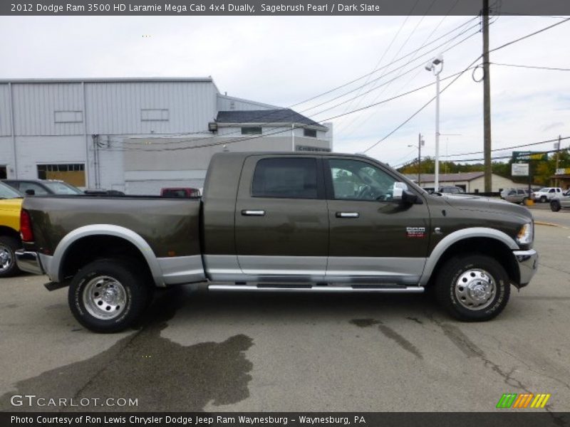  2012 Ram 3500 HD Laramie Mega Cab 4x4 Dually Sagebrush Pearl