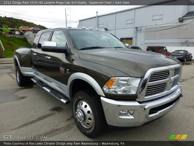 Front 3/4 View of 2012 Ram 3500 HD Laramie Mega Cab 4x4 Dually