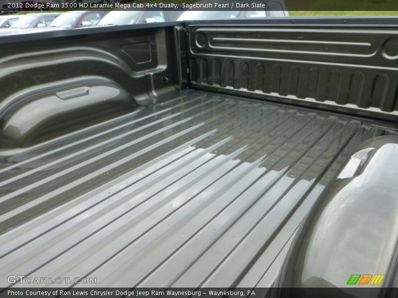 Sagebrush Pearl / Dark Slate 2012 Dodge Ram 3500 HD Laramie Mega Cab 4x4 Dually