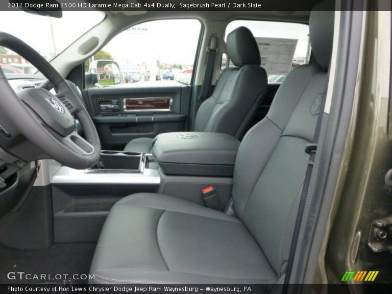  2012 Ram 3500 HD Laramie Mega Cab 4x4 Dually Dark Slate Interior