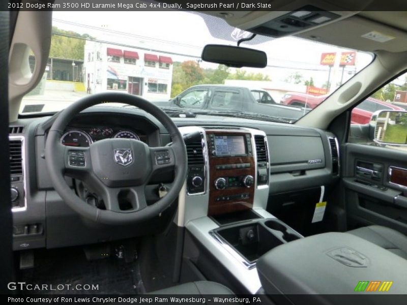 Dark Slate Interior - 2012 Ram 3500 HD Laramie Mega Cab 4x4 Dually 