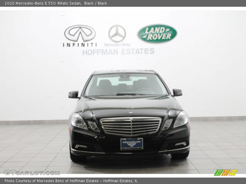 Black / Black 2010 Mercedes-Benz E 550 4Matic Sedan