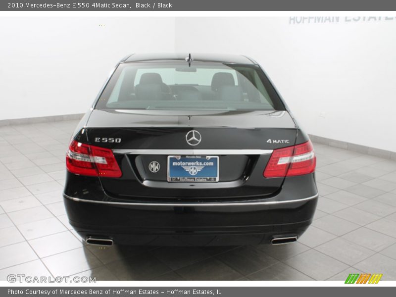 Black / Black 2010 Mercedes-Benz E 550 4Matic Sedan