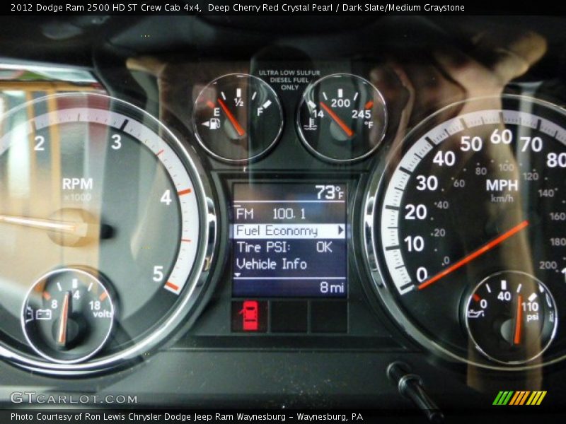 Deep Cherry Red Crystal Pearl / Dark Slate/Medium Graystone 2012 Dodge Ram 2500 HD ST Crew Cab 4x4