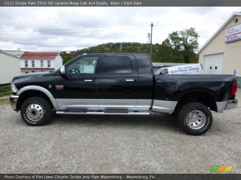 Black / Dark Slate 2012 Dodge Ram 3500 HD Laramie Mega Cab 4x4 Dually