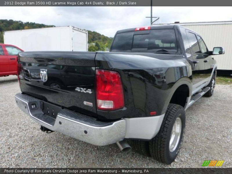 Black / Dark Slate 2012 Dodge Ram 3500 HD Laramie Mega Cab 4x4 Dually