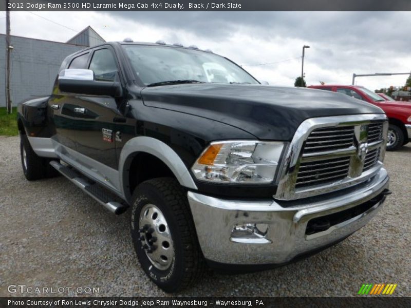 Front 3/4 View of 2012 Ram 3500 HD Laramie Mega Cab 4x4 Dually