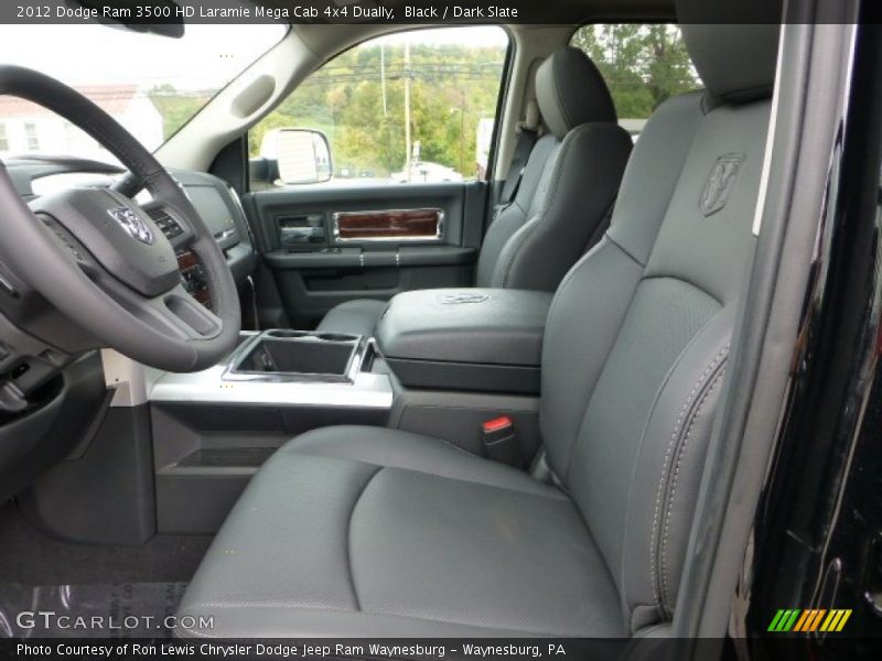  2012 Ram 3500 HD Laramie Mega Cab 4x4 Dually Dark Slate Interior