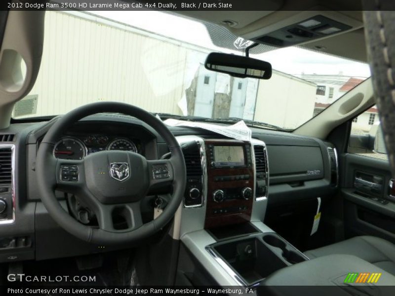  2012 Ram 3500 HD Laramie Mega Cab 4x4 Dually Dark Slate Interior