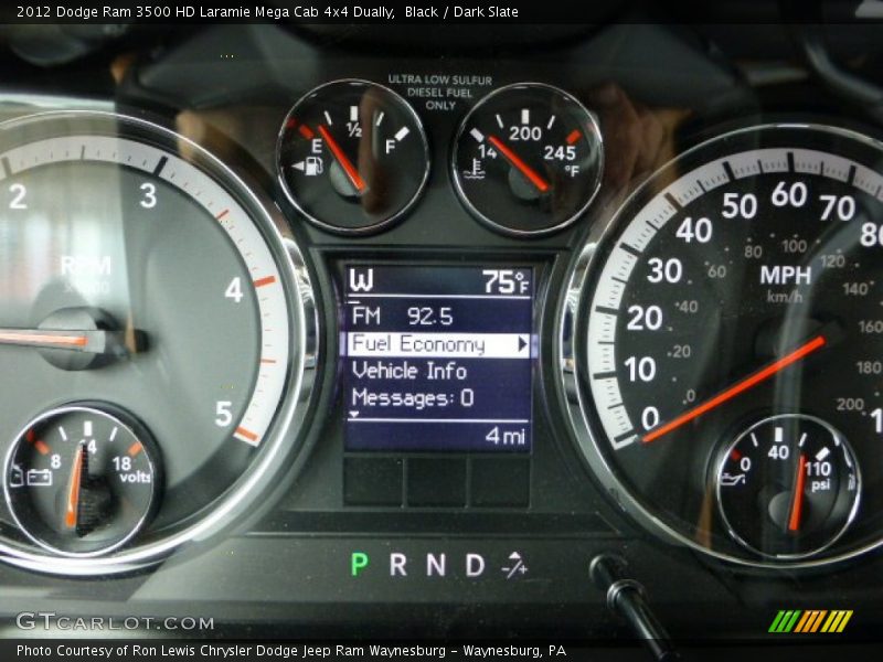 Black / Dark Slate 2012 Dodge Ram 3500 HD Laramie Mega Cab 4x4 Dually
