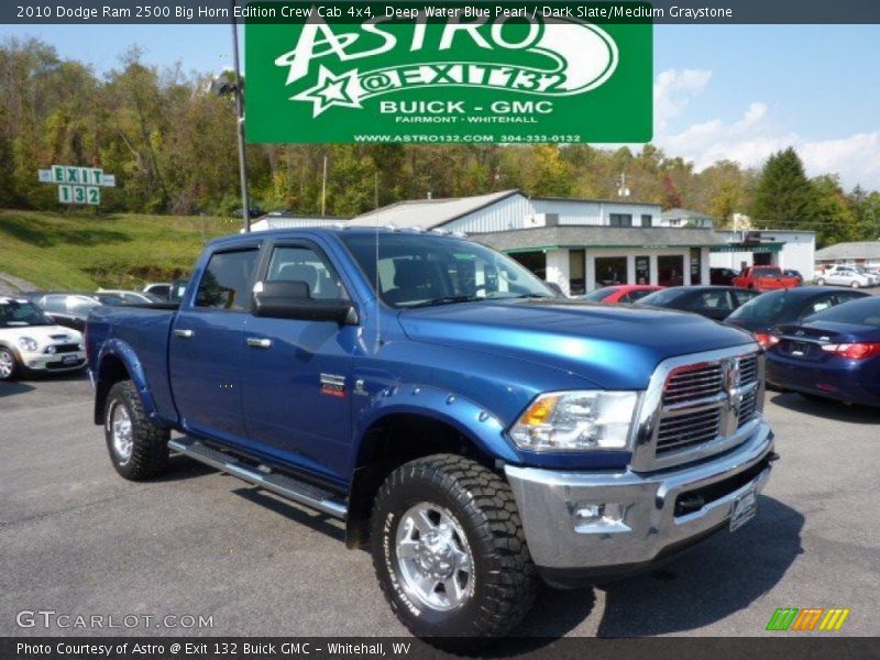 Deep Water Blue Pearl / Dark Slate/Medium Graystone 2010 Dodge Ram 2500 Big Horn Edition Crew Cab 4x4