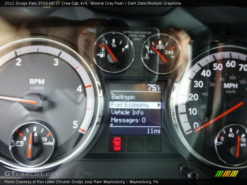 Mineral Gray Pearl / Dark Slate/Medium Graystone 2012 Dodge Ram 3500 HD ST Crew Cab 4x4