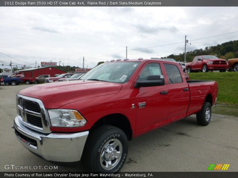 Flame Red / Dark Slate/Medium Graystone 2012 Dodge Ram 3500 HD ST Crew Cab 4x4
