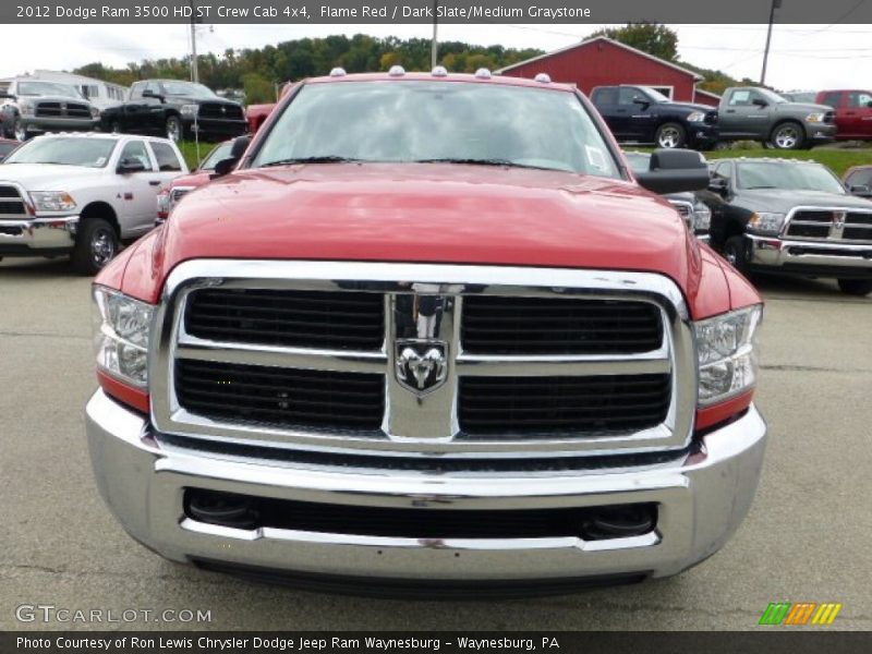 Flame Red / Dark Slate/Medium Graystone 2012 Dodge Ram 3500 HD ST Crew Cab 4x4