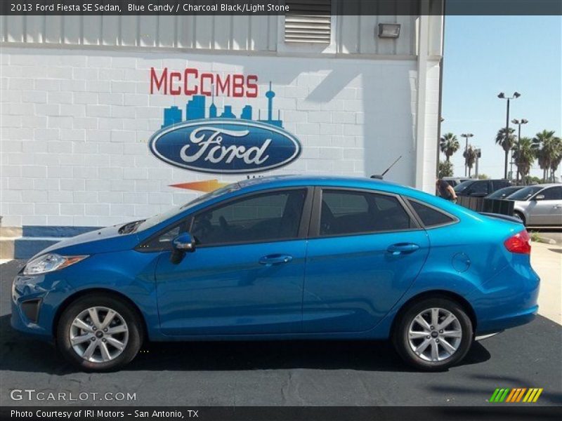 Blue Candy / Charcoal Black/Light Stone 2013 Ford Fiesta SE Sedan