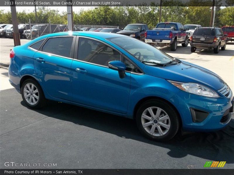 Blue Candy / Charcoal Black/Light Stone 2013 Ford Fiesta SE Sedan