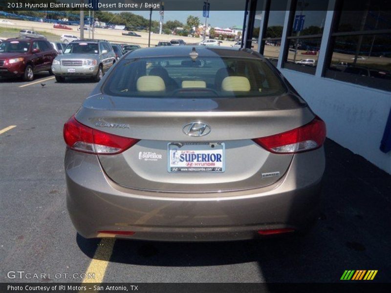 Desert Bronze / Beige 2013 Hyundai Elantra Limited