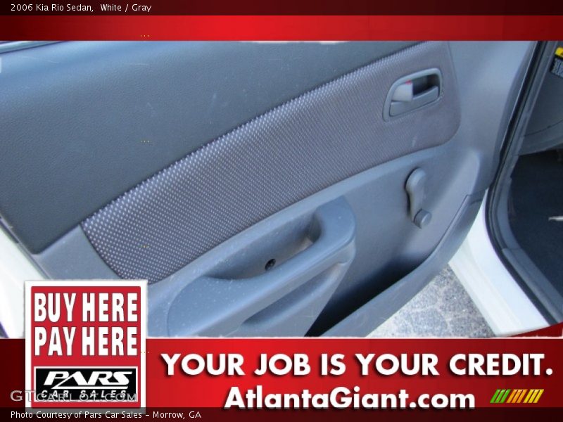 White / Gray 2006 Kia Rio Sedan