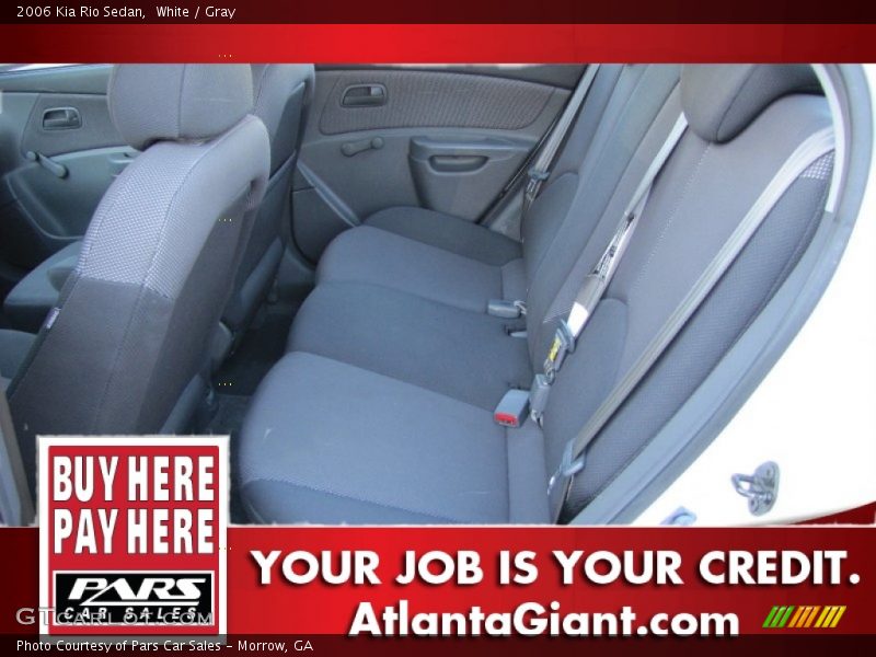 White / Gray 2006 Kia Rio Sedan