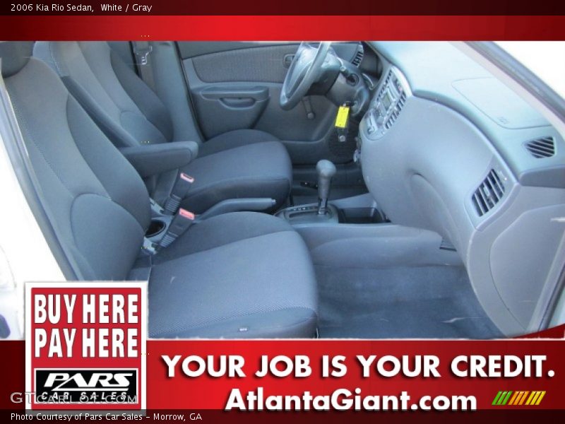 White / Gray 2006 Kia Rio Sedan