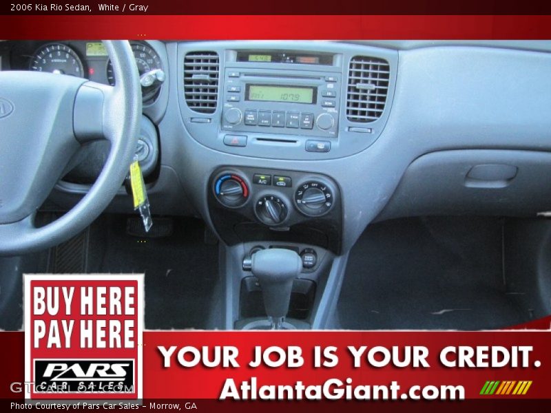 White / Gray 2006 Kia Rio Sedan