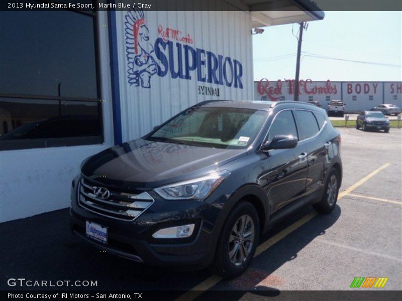 Marlin Blue / Gray 2013 Hyundai Santa Fe Sport