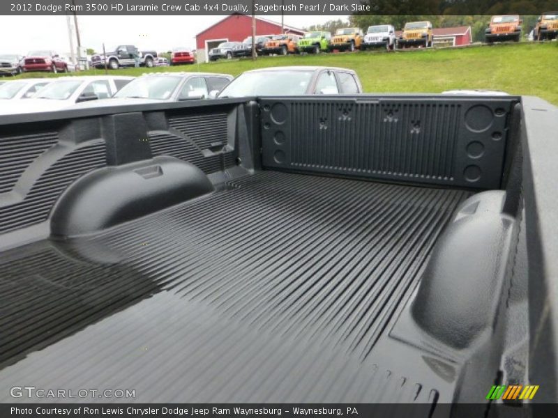 Sagebrush Pearl / Dark Slate 2012 Dodge Ram 3500 HD Laramie Crew Cab 4x4 Dually