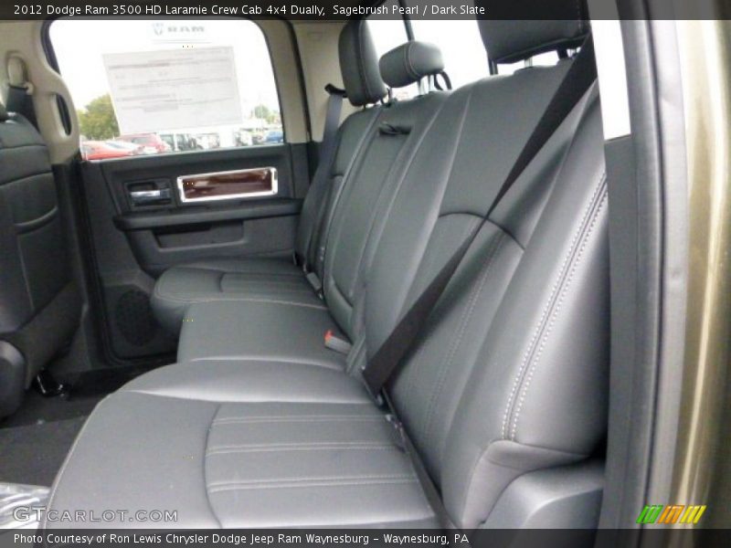 Rear Seat of 2012 Ram 3500 HD Laramie Crew Cab 4x4 Dually